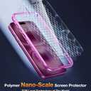 Diaclara Magnetic Designed for iPhone 16 Plus Case,[Full Camera Protection] 360 Clear Bumper Compatible with MagSafe Built-in Screen Protector for 16 Plus case,Magnetic Rose Purple