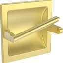 Brushed Gold Recessed Toilet Paper Holder,Pivoting Toilet Tissue Holder,Made of SUS304 Stainless Steel, in Wall Toilet Paper Holder with Bracket