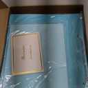 JMANNI 1PCS Large Gift Bag with Ribbon and 1 Greeting Card 2 Tissue Papers, Portable Paper Gift Bag with Handles, Birthday Present Bags for Wedding Party,Mothers Day12.6" x 9.8" x 3.9"(Baby Blue