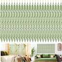 Riceshoot 48 Pcs Artificial Hanging Vines Fake Weeping Willow Leaves Decor Fake Seaweed Artificial Vines Greenery Garland for Wedding Party Backdrop Wall Decor Garden Patio Backyard (Dark Green)