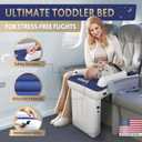 LUMARA Toddler Airplane Bed - Inflatable Airplane Bed for Toddlers, Plane Baby Mattress for Kids - Blow Up Air Mattress for Child Flight Sleep with Safety Belt, Innovative Valves, No Pump Needed