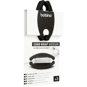 Bobino Cord Wrap & Organizer | Desk Cable Management | Medium 3 Pack
