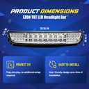 Golf Cart LED Light Bar for EZGO TXT 1996-2013 Gas and Electric Carts, 20.86 Inch EZGO TXT Headlight Bar with 3-pin plug, Hight Brightness 12V Street Legal LED Headlight (without Mounting Bracket)