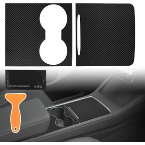 Center Console Wrap Carbon Fiber Parttern Designed for 2021-2024 Tesla Model 3/Y,Model 3/Y Interior Console Cover Accessories