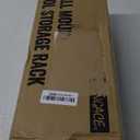 Wall Mount Tool Storage Rack, Garage Organization, Heavy Duty Garage Storage Tool Organizer, Garden Tool Wall Hooks and Hangers, Hold Up to 350lbs Black (3 Rail 6 Double Hooks)