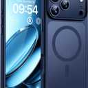 TOCOL for iPhone 17 Pro Case, Full Camera Protection, Builtin Magnetic Ring, Compatible with Magsafe Charger, Translucent Matte Phone Case for 17 Pro 6.3 inch (Dark Blue)