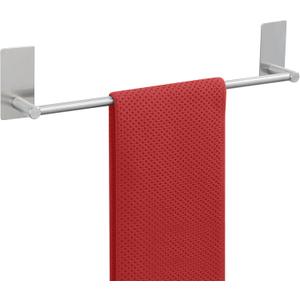 Alise Adhesive Towel Bar, 16 Inch Towel Racks for Bathroom SUS 304 Stainless Steel,Bathroom Towel Holder No Drill, Strong Self Adhesive Towel Bar, Brushed Nickel