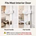 Childproof Door Lock Snap-On No Drill Safety Locks for Baby Toddler Proof Door Latch Fits Interior Door Lever Handle and Round Door Knob Bedroom Nursery