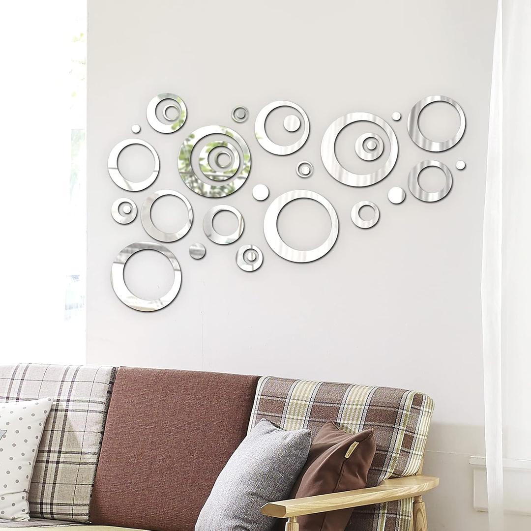  Adjustable Acrylic Mirror Removable Wall Sticker Decal Home Decoration (Style 4)