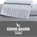 Eddie Bauer - Twin Sheets, Cotton Percale Bedding Set, Crisp & Cool Home Decor (Ticking Stripe Navy/Green, Twin)