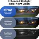 INFIYA 2K No Drill Window Camera-2 Pack 2.4Ghz & 5Ghz WiFi Dome Cameras for Home Security for Indoor & Outdoor Monitoring, Color Night Vision, Human Detection, 24/7 Recording, Ideal for Apartment, K1