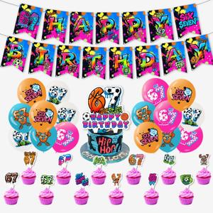 6 7 Sport Themed Birthday Party Decorations Supplies Six Seven Soccer Basketball Party Decorations Includes Happy Birthday Banner Balloons Cake Toppers Cupcake Toppers for Boys and Girls
