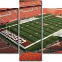 American Football Decor Wall Art Cleveland First Energy Stadium Canvas Painting Sports Posters Picture Modern Artwork for Boys Bedroom Living Room Decor Stretched Framed Ready to Hang, 60"Wx32"H (31L" x 11.5W", Artwork-18)