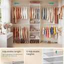 SONGMICS CUSTOS Collection - Closet System, Customizable Walk-In Closet Organizer System with Adjustable Hanging Rods and Storage Shelves, White, Fits Spaces 4-9.6 ft URGR040WZ01S