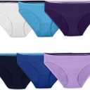 Fruit of the Loom Women's Breathable Underwear, Moisture Wicking Keeps You Cool & Comfortable (6, Micro Mesh - Bikini - 6 Pack - Colors May Vary)