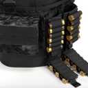 6 Packs 6 Rounds Buttstock Shell Card Holder | 12/20 Ga Side Saddle Shell Carrier for Rifle Shotgun Cartridge | with Molle Utility Pouch Hook and Loop
