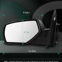 SCITOO Side View Mirror Fit For 2014-2018 For Chevy Silverado 1500 2014-2017 For GMC Sierra 1500 22820378 Power Adjustment Heating Driver Side Mirror