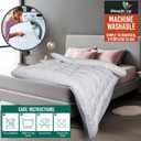 SLEEPNOVA's Cooling Mattress Topper Queen Size Bed  100% Cotton Pillow Top That Keeps You Cool, Relieves Back Pain & Adds Cloud-Like Comfort with Deep Pocket Fit (8-21), Soft & Machine Washable