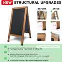 SELEAD Magnetic A-Frame Chalkboard Easel Sign - Large 40" x 20" Rustic Sandwich Chalk Board Signs Outdoor Double Sided Sidewalk Pizarra for Business, Wedding, Menu