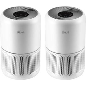 LEVOIT Air Purifier for Home Allergies Pets in Bedroom, Covers Up to 1073 ft by 56W High Torque Motor, AHAM VERIFIDE, 3-in-1 Filter, HEPA Sleep Mode, Remove Dust Smoke Odor, Core300-P, White, 2 Pack