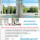 Portable Air Conditioner Window Vent Kit – Adjustable AC Window Kit Fits Sliding Horizontal & Vertical Windows, Includes 5.9” Exhaust Hose
