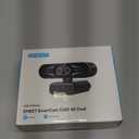 EMEET C60E Dual-Camera 4K Webcam for Streaming, Wide-Angle and Telephoto Cameras, Max 11X Hybrid Zoom & PDAF Autofocus, Remote Control, RGB Lighting, 2 Mics, Ideal for Livestreaming and Online Meeting