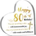 80th Birthday Gifts for Women,Gifts for 80 Year Old Woman,80 Year Old Gift for Women,1945 Birthday Gift for Woman,Happy 80th Birthday Decorations Acrylic Plaque