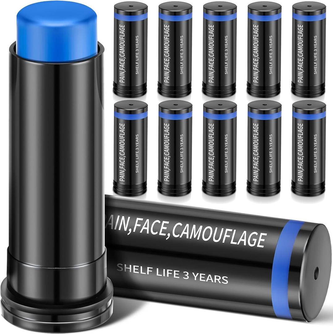 Sweetude 12 Pcs Football Stick, Sports Eye Stick Football Face Paint Sporting Face Paint for Baseball Softball Stadium Athletes Halloween Cosplay Costume Parties Accessories