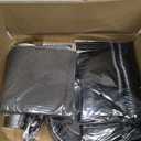 durony 350 Pieces Black Paper Dinnerware Set 7 Inch 9 Inch Disposable Dinner Plates Serve 50 Guests Paper Cup Cutlery Napkins Solid Color Party Supplies for Birthday Wedding Party Family Picnic (Black)