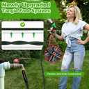 Garden Hose 50ft, Non-Expanding Flexible Hose with 10 Function Nozzle, Lightweight, Kink Free, Sturdy, Leak-Proof, Portable, Water Hose 50ft for Outdoor, Yard, Lawn, Car Wash and Camper Use