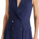 Steve Madden Women's Paris Romper (Blue, XS)