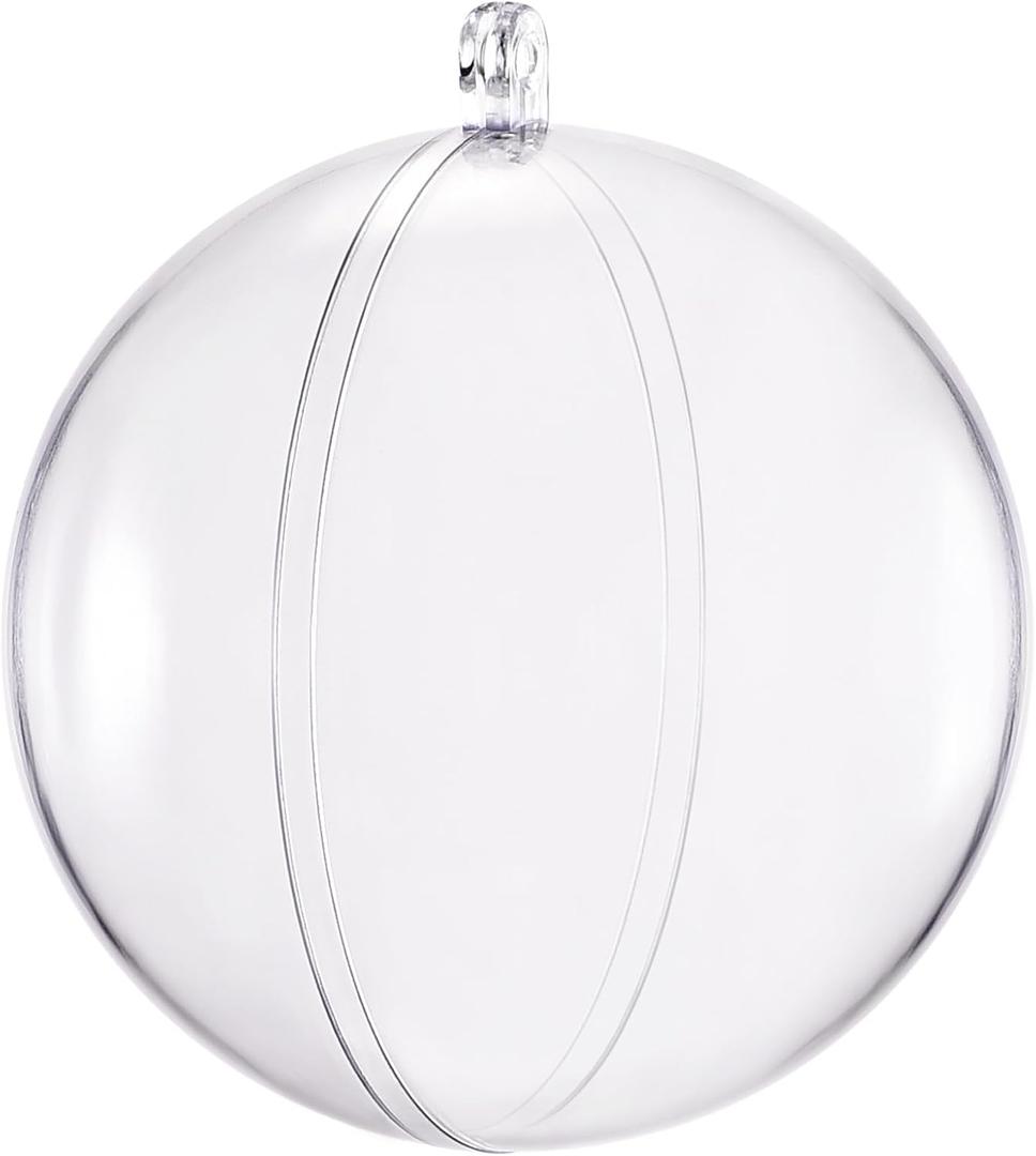uxcell 6pcs 4-inch(100mm) Clear Plastic Ornaments Ball