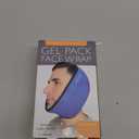 LotFancy Face Ice Pack Wrap for TMJ, Wisdom Teeth, with 4 Reusable Hot Cold Therapy Gel Packs, Pain Relief for Head, Oral and Facial Surgery, Dental Implants, Blue (Blue(one Size Fits Most))