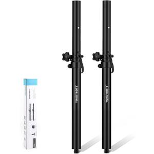 Vondynote Set of 2 Short Speaker Poles for Subwoofer - Mini Pole Mount Height Adjustable With M20 Threaded and 35mm Adapter Extender