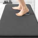 OLANLY Thick Memory Foam Bath Mat 30x20, Super Soft Absorbent Bathroom Rugs
Grey, Quick Dry, Machine Washable Shower Bath Rugs, Cushioned Bathmat Carpet for Bathroom Floor, Tub and Shower