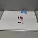 Double-Sided Magnetic Whiteboard, 24" x 18" Dry Erase Board Aluminum Frame for Wall, White Board Marker Board for Kitchen, Memo, School, Home, Office