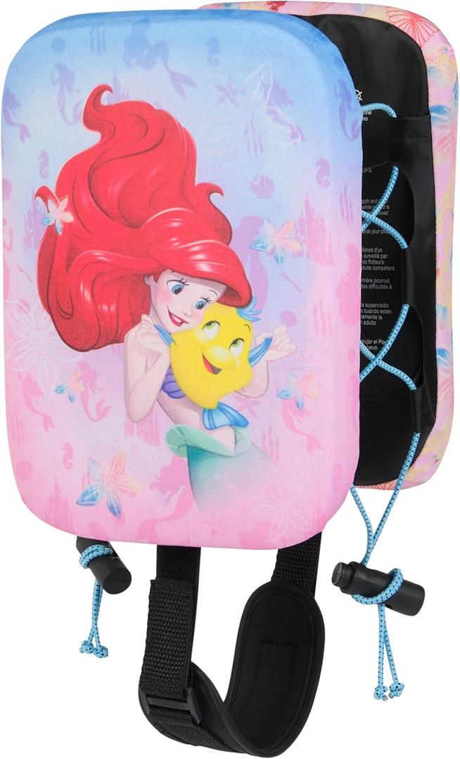 SwimWays Disney Princess Ariel Power Swimr Outdoor Pool Swim Vest for Kids, Adjustable Kid Pool Float for Swim Training, Medium