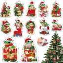 Soaoo 48 Pieces Acrylic Frog Christmas Ornament for Christmas Tree Frog Hanging Decorative Christmas Tree Ornaments for Xmas Tree Outdoor Indoor Hanging Party Holiday Decor