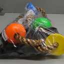 TURFEE Tree Swing for Kids - Single Disc Seat and Climbing Rope Set w/Carabiner & 4 Ft Strap - Treehouse and Outdoor Playground Accessories - Green