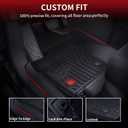 LASFIT Floor Mats for Toyota Tacoma 2024 2025 2026 Double Cab Auto Tran (Not fit Hybrid) All Weather Floor Liner for Tacoma TRD/SR/SR5/limited TPE Custom Fit Car Mats Front&Rear 2 Row Mats
