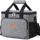 Lifewit Large Lunch Bag Insulated Lunch Box Soft Cooler Cooling Tote for Adult Men Women, Gray 24-Can (15L)
