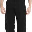 Bib Overalls for Men Denim, Relaxed Fit, Black, XL
