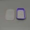 Enhanced Leakproof Silicone Travel Shampoo bar Holder, Shampoo and Conditioner Bar Container, Soap Box for Handmade Soap, Shatterproof Soap Holder for Save Soap (Clear&Violet)