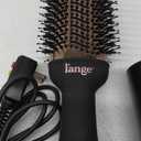 L'ANGE HAIR Le Volume 2-in-1 Titanium Brush Dryer Black | 75 MM Hot Air Blow Dryer Brush in One with Oval Barrel | Hair Styler for Smooth, Frizz-Free Results for All Hair Types (Black - 75MM)