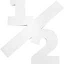 Wooden 1/2 Birthday SignSix Months Party Decor For Babies And Kids Eye-Catching Half Birthday Party Decor Baby Show Photo Prop Cake Smash White Wooden Number Sign