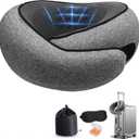 Travel Pillows for Airplanes,360 Support Stowable Travel Pillow, Neck Pillow Airplane with Memory Foam Portable Travel Neck Pillow for Traveling, Suitable for Airplanes, Offices, and Cars