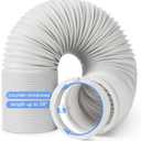 Portable Air Conditioner Hose Kit 5.9" Dia 59" Length Universal AC Hose with Adapter Flexible Exhaust Hose and AC Unit Tube Connector for Portable Air Conditioner Vent AA06