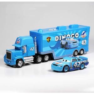 Movie Cars 2 3 Hauler Mark Truck NO.42 & Cal Weathers Racer Speed 2PCS Vehicles  McQueen Jackson Storm Cruz Ramirez Vehicles