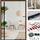 CHIYUNS Reversible Left Right Side Opening Screen Door Mesh Magnetic Closure Heavy Duty, Self Closing Fiberglass Bug Net with Magnet for Sliding Doors & Doorway, Pet Friendly, 36 x 81,6 inch Grey