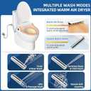 Bidet Toilet Seat Elongated,Electric Heated Bidet with Warm Water,Dryer,Remote Control & Multiple Spray Modes,Self-Clean Nozzle,Anti-Yellowing Material,for Women,Men,Pregnant & Elderly